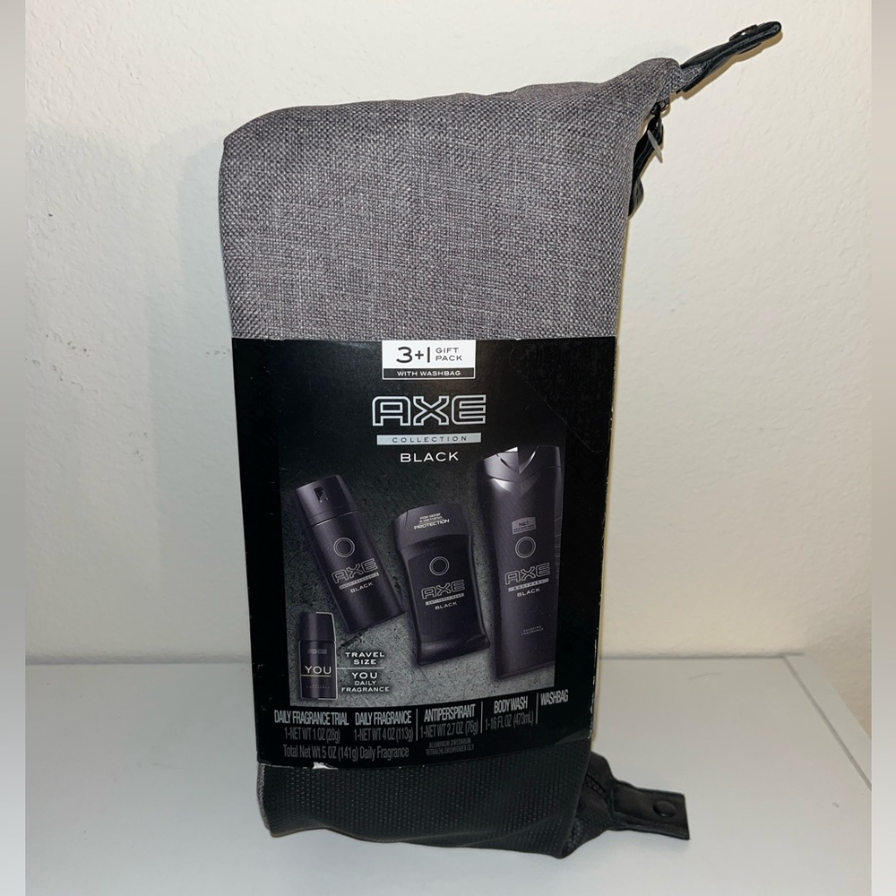 New Black collection travel size gift pack with wash bag 3+1 anti-perspirant